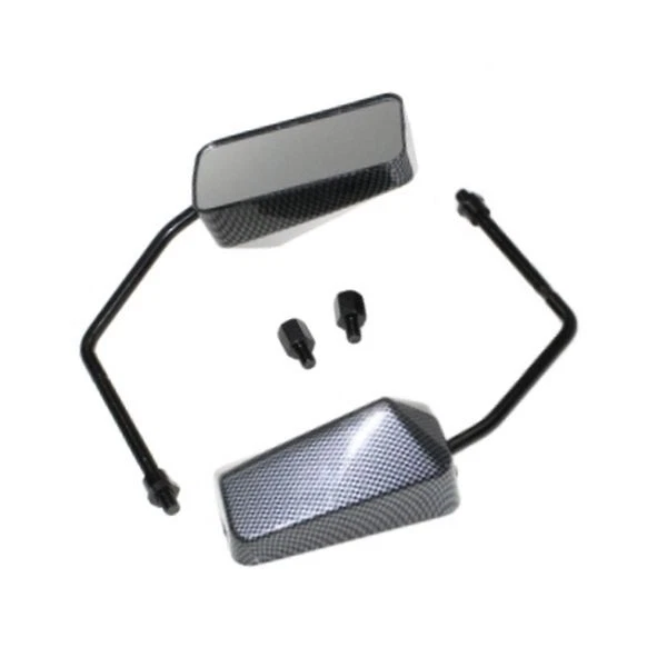 2x F1 CARBON SPIEGEL SET UNIVERSAL ROLLER GEWINDE M8 - Bild 1 von 4