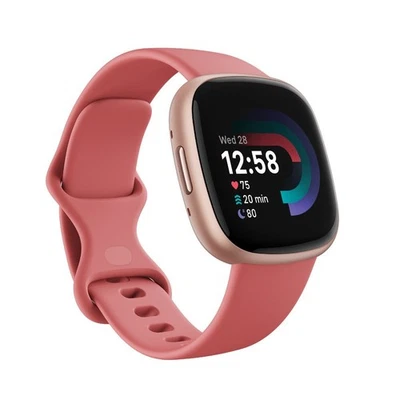 Fitbit Versa 4 Fitness Tracker - Pink Sand/Copper Rose Aluminium - image 1 of 4