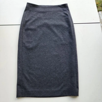 Saia de malha Vince Camuto feminina cinza carvão puxar lápis midi clássico XS - Imagem 1 de 4