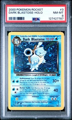 DARK BLASTOISE 神奇宝贝火箭队全息 3/82 - PSA 8 — 第 1/2 张图片