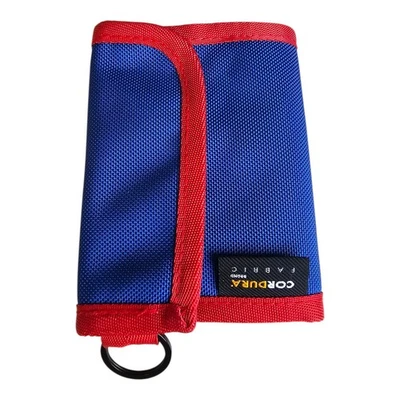Rough Enough Cordura Tri-fold Blue Wallet W/ Red Accents Black Inside CB1 - Image 1 of 4