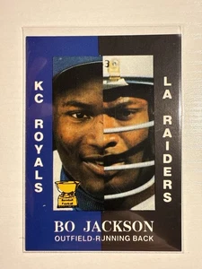 Bo Jackson KC Royals LA Raiders Split Face Card Aamer Sports Dual Sport - Picture 1 of 2
