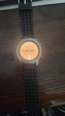 Samsung Galaxy Gear S3 Frontier Estuche de Acero Inoxidable Negro Banda Deportiva leer información Foto 1 de 2