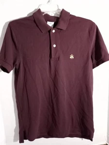 Brooks Brothers Performance Knit Polo Shirt Size Small Maroon 100% Cotton Mens - Picture 1 of 8