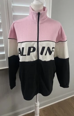 H&M Alpine Polar Gran Tamaño Rosa Negro Cremallera Completa Chaqueta XS ESQUÍ Snowboard Abrigo Foto 1 de 4