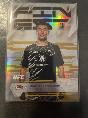 2025 Topps Finest UFC Shavkat Rakhmonov /20 Gold - Image 1 of 2