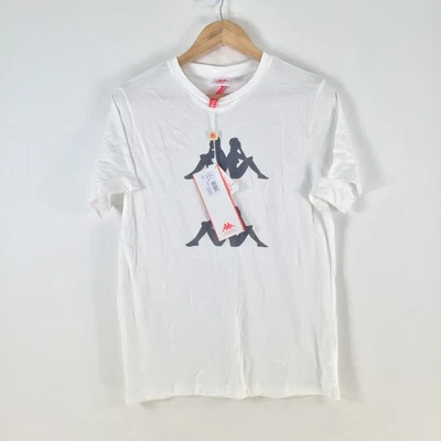 NEW Kappa mens t shirt size S white short sleeve crew neck cotton 117090 - image 1 of 4
