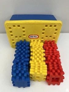 Little Tikes Wee Waffle Blocks Primary Set w/ 49 Blocks & Storage Container Box - Picture 1 of 8