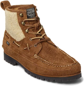 Polo Ralph Lauren Hombre Ranger Medio Cuero y Oxford Zapatilla Bota Moda - Imagen 1 de 5