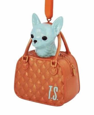 TOY CHIHUAHUA BARKING AT ME FROM A TINY PURSE ORNAMENT Taylor Swift Presale - Image 1 of 2