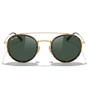 Retro Round Polarized Sunglasses - Unisex Double Bridge Sun Glasses - Picture 1 of 7