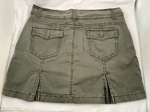 Pantalón Corto GLORIA VANDERBILT Frente Plano Pincord Verde Oliva Talla 14 #4656 ~ Excelente - Imagen 1 de 4