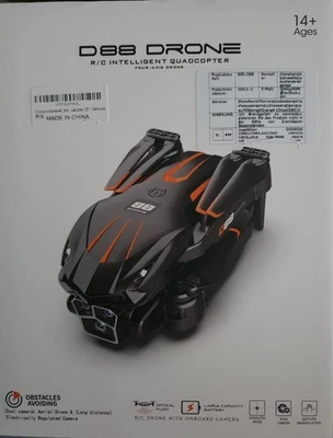 D88 Drone Einsteigermodel R/C INTELLIGENT QUADCOPTER ab 14 Jahre Restposten  - Bild 1 von 4