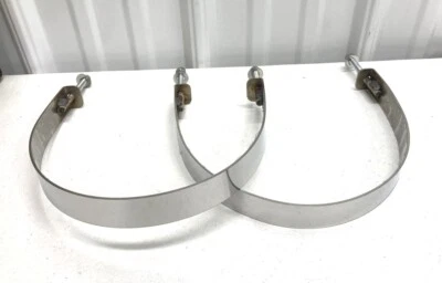 Stainless Steel Polish 8.25" x 1.125" AIR TANK STRAPS Peterbilt 378 379 386 389 - Image 1 of 4