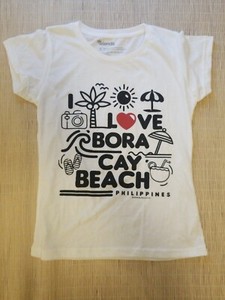 Womens small "I Love Bora Cay Beach, Phillipines" Tourism T Shirt