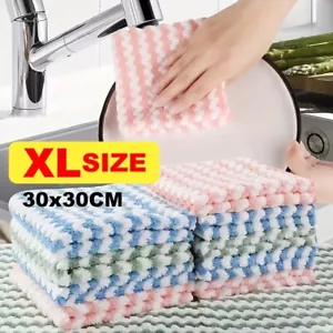Up-40 Microfibre Cleaning Cloths Microfiber Dish Glass Kitchen Towel Washing Rag - Picture 1 of 27