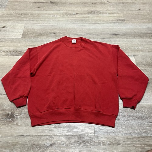 VETEMENTS Felpa bianca uomo vintage Jerzees rossa taglia XL camicia morbida USA