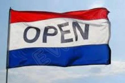 OPEN Flag Red White Blue Store Banner Advertising Pennant Business Sign 3x5 - Image 1 of 2
