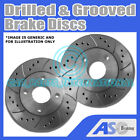 2x Drilled and Grooved 5 Stud 281mm Solid OE Quality Brake Discs(Pair) D_G_511