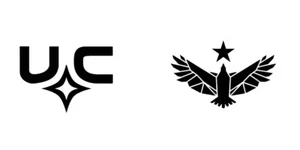 Starfield Vinyl Sticker -UC United Colonies logo 5"x4" 4pc(2 white & 2 black) - Picture 1 of 1