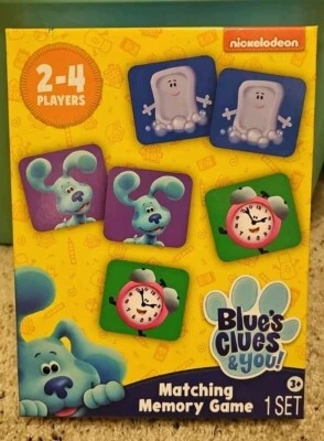 Nickelodeon Blue's Clues & You! Memory Match Game Box Set 2-4 players New - Image 1 of 2