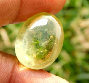 23.55Ct Natural Certified Brazilian Lemon Cabochon Oval Cut Loose Gemstone - Imagen 1 de 7
