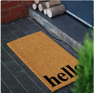 LARGE INDOOR/OUTDOOR DOORMATS "Hello" 24" x 36" Choose Your Color - Picture 1 of 14