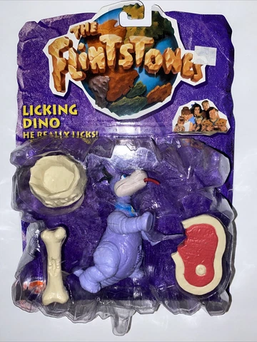 Flintstones Movie Licking Dino Action Figure Vintage 1993 Mattel New Sealed Cover