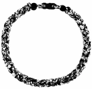 3 Rope Tornado Braided Boys Youth Baseball Necklace 18" 20" Black Camo New - Picture 1 of 1