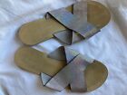 Silver cross over sandals size 5 by atmophere