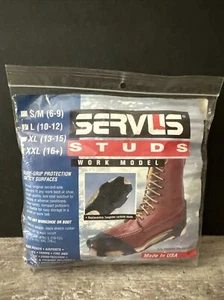Servus Studs L (10-12) Honeywell Work Model Ice Gripper Over Boots Black Rubber - Picture 1 of 5