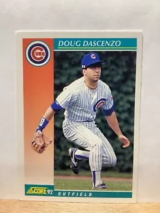 Score 1992 Baseball Card: Doug Dascenzo, Chicago Cubs - Card #319 - Foto 1 di 2