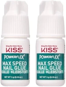 2 Pack Sealed Kiss Max Speed PowerFlex Nail Glue #62648 BK139 Maximum Power Flex - Picture 1 of 1