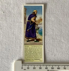 Vintage CHARACTERS FROM SHAKESPEARE 8 SHYLOCK Merchant of Venice Typhoo '37 Card - Bild 1 von 2