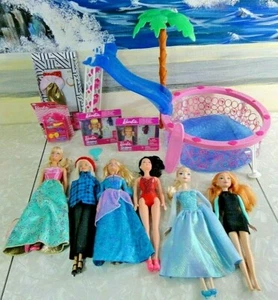 Enorme Lote Barbie PISCINA Bebés, Accesorios 6 Muñecas ELSA & ANNA L@@K! - Imagen 1 de 5