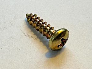 #8 x 5/8" Self Tapping Screws Sheet Metal Pan Head Steel YELLOW ZINC Qty 500 - Picture 1 of 5