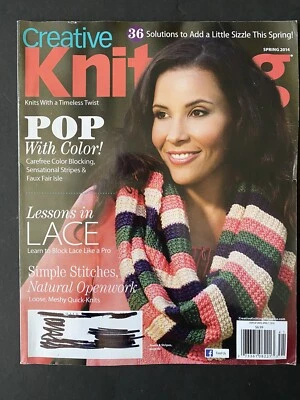 Creative Knitting Knits Magazine Spring 2014 Pop with Color Lessons in Lace - Image 1 of 3