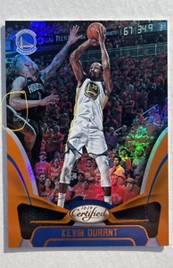Kevin Durant 2018 Panini Certified Mirror Orange #142 Serial Numbered 56/99