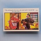 Comic Postcard C1960 Chimney Sweep Fat Lady Boobs Brushes Smoke Up Far Can