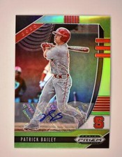 2020 Prizm Draft Picks Base Auto Lime Green Prizm #PDP13 Patrick Bailey /23