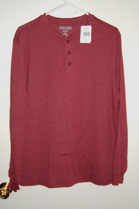 Wrangler Workwear Adult Medium Cabernet Heather Long Sleeve Shirt - New/Tags