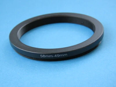 58mm to 49mm Stepping Step Down Ring Camera Lens Filter Adapter Ring 58-49mm - Image 1 of 2