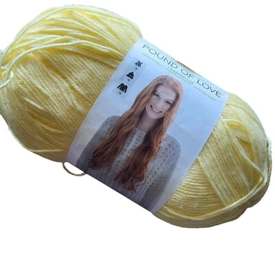 Lion Brand Yarn Pound of Love Honey Bee Acrylic Medium 4 Worsted Weight Yarn - Image 1 of 4