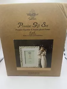 DEMDACO Willow Tree Susan Lordi PROMISE GIFT SET Figurine & Roses Picture Frame - Picture 1 of 14