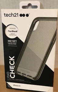 ๐ Tech21 Evo Check Series Case for Apple iPhone X Smokey Black,Open box โผ๏ธ - Picture 1 of 3