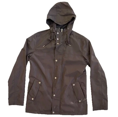 Chaqueta con Capucha para Mujer Cole Haan Pequeña Gris Poliéster Cremallera Completa Primavera Lluvia Luz Foto 1 de 4