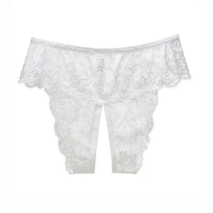 PANSYLOVE Damen Spitze Schritt offen Höschen Übergröße Blumenmuster Sexy Tanga Frech Na... - Bild 1 von 5