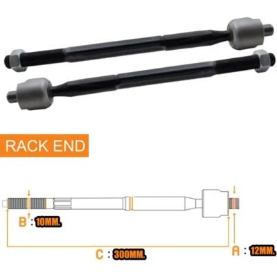 2X Extremo de cremallera de dirección para Mazda3 BK BL sedán hatchback 2003 04 07 2011 2014 Foto 1 de 4