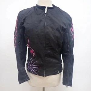 JOE ROCKET MOTORCYCLE JACKET - BLACK & PURPLE DESIGN - PADDED - SIZE MEDIUM - Picture 1 of 9