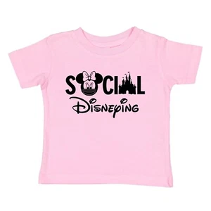 XtraFly Apparel Toddler Social Disneying Bow Magic Child Castle Crewneck T-Shirt - Picture 1 of 7